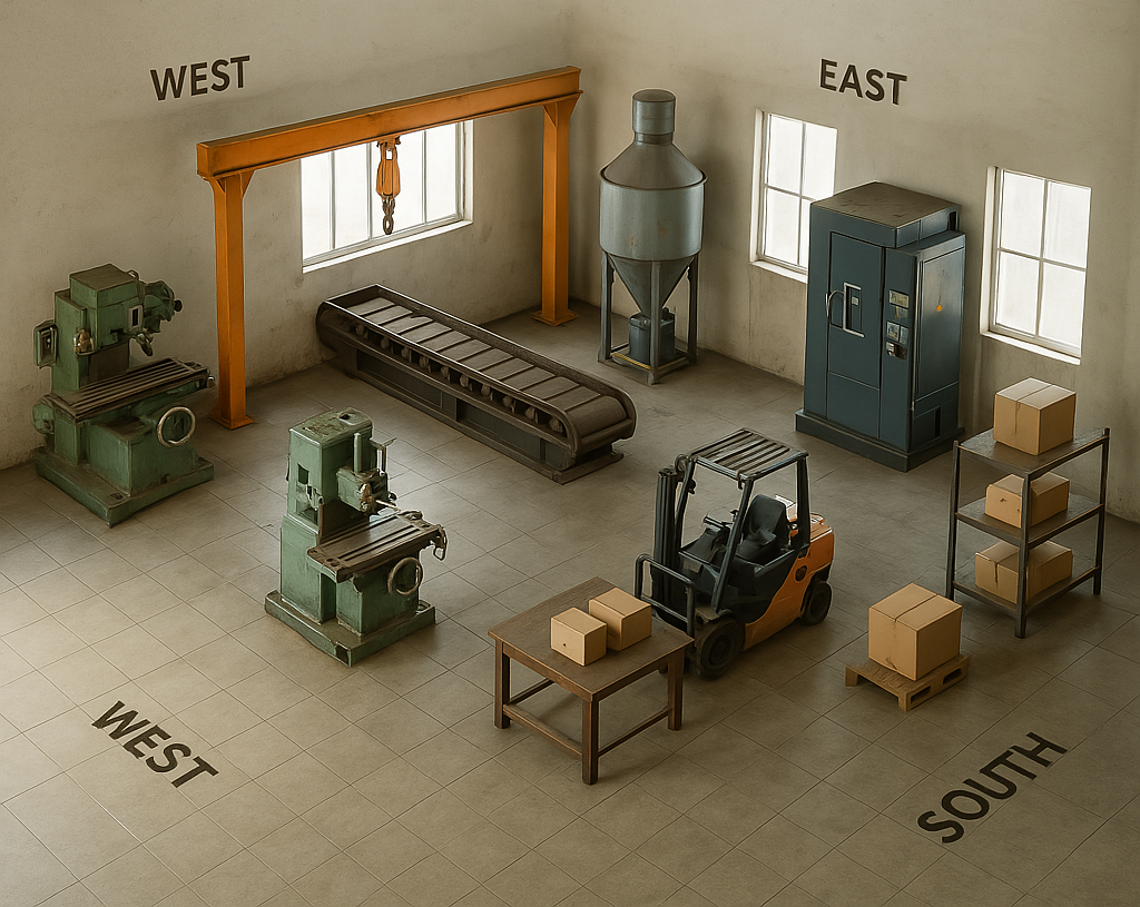 Factory with proper machinery placement as per Vastu